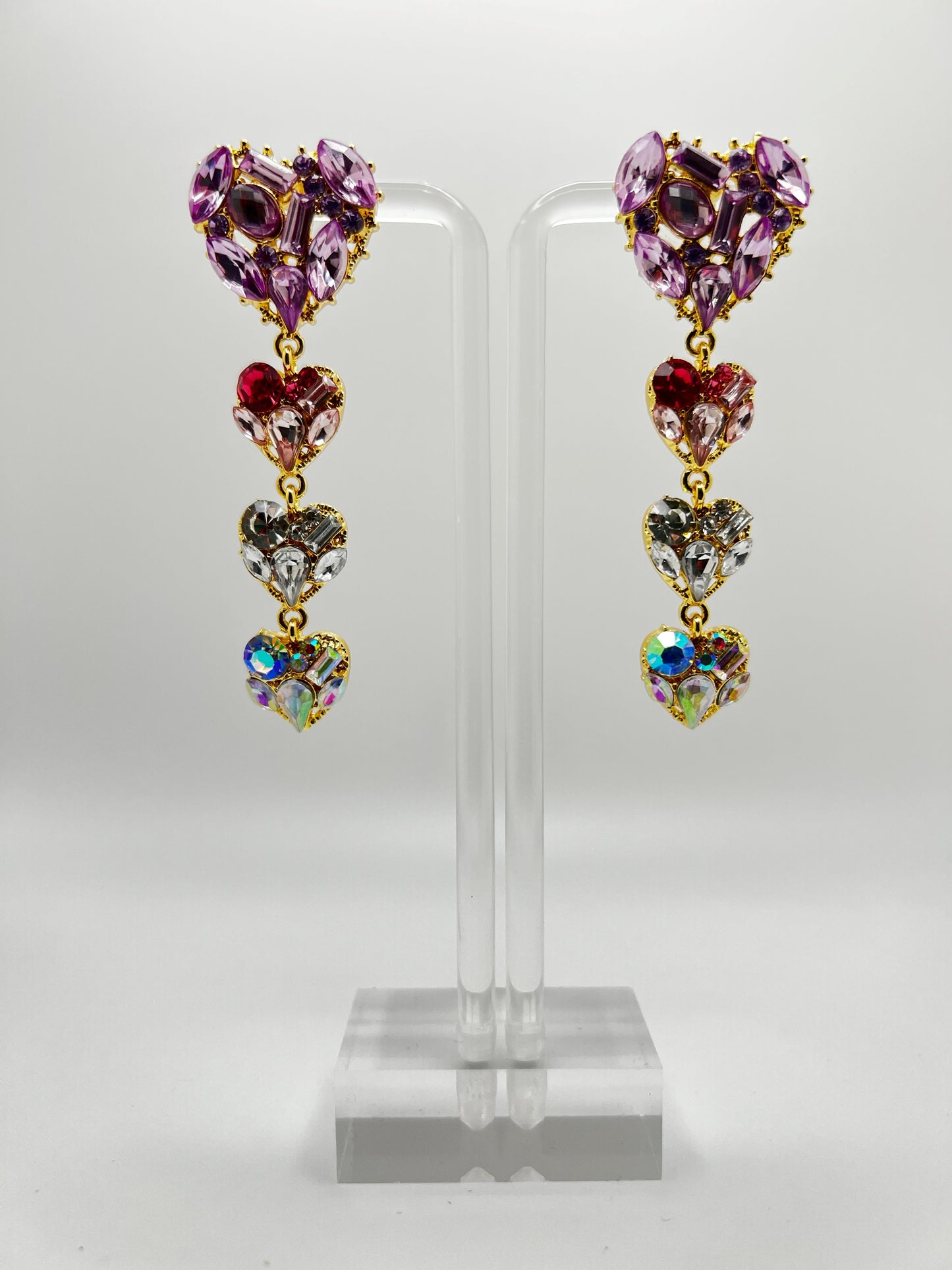 Multi Hearts earrings