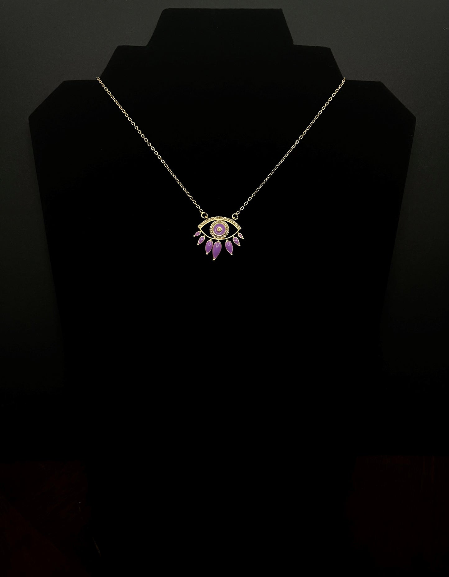 Purple Eye Necklace