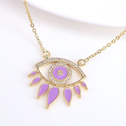 Purple Eye Necklace